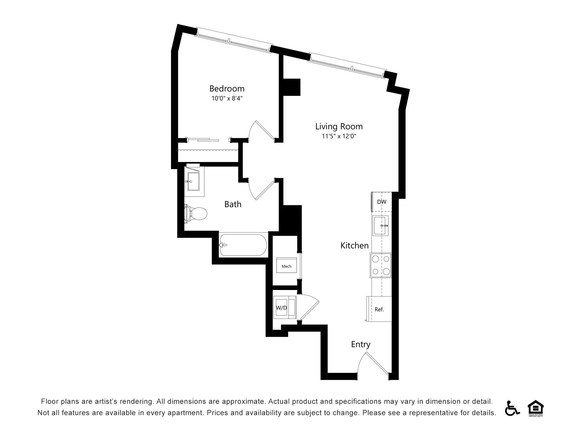 Floor plan layout diagram for A17